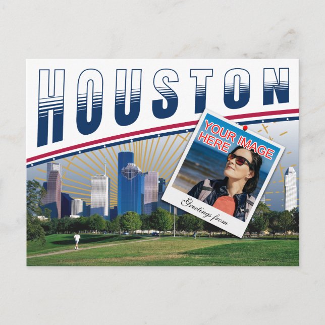 Vibrant Houston Texas Foto Collage Postkarte (Vorderseite)