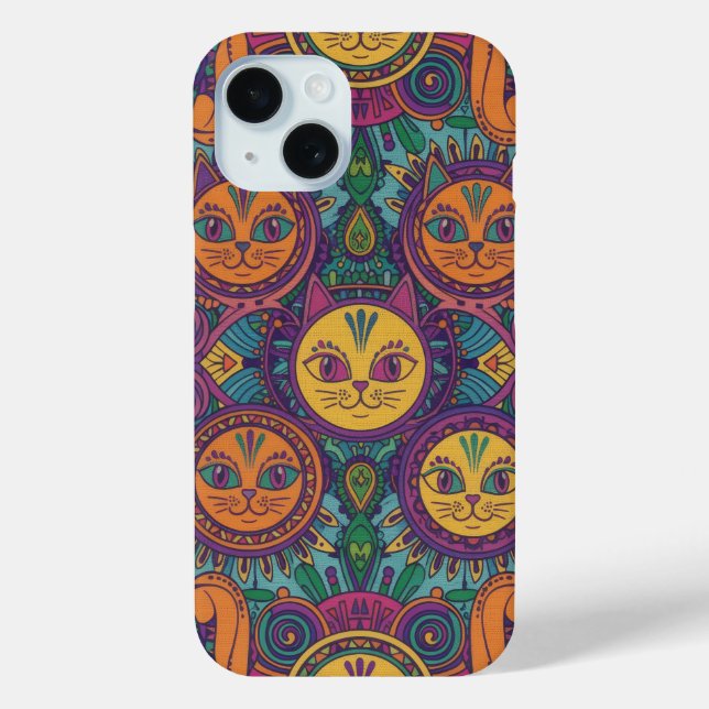Vibrant Huichol Animal Spirit Phone Case (Rückseite)