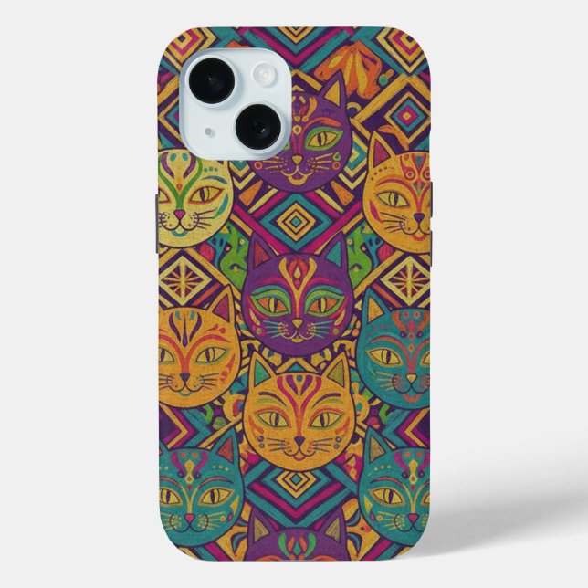 Vibrant Huichol Animal Spirit Phone Case (Rückseite)