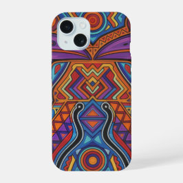 Vibrant Huichol Animal Spirit Phone Case iPhone 15 Hülle
