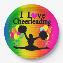 VIBRANT I LIEBE CHEERLEADING PAPIER TELLER