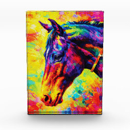 Vibrant Impasto Horse Portrait Colorful Wild Fotoblock