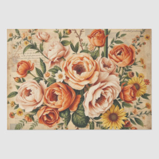 Vibrant Italian-Inspired Floral Collage Seidenpapier