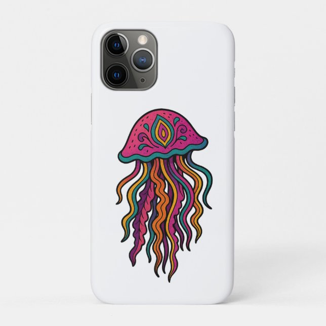 Vibrant Jellyfish iPhone Case (Rückseite)