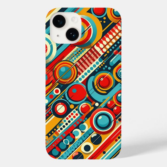 Vibrant Kinetic Geometric Circles Phone Case  (Rückseite)