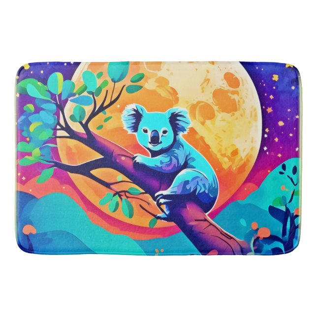 Vibrant Koala Moon Badematte (Vorderseite)