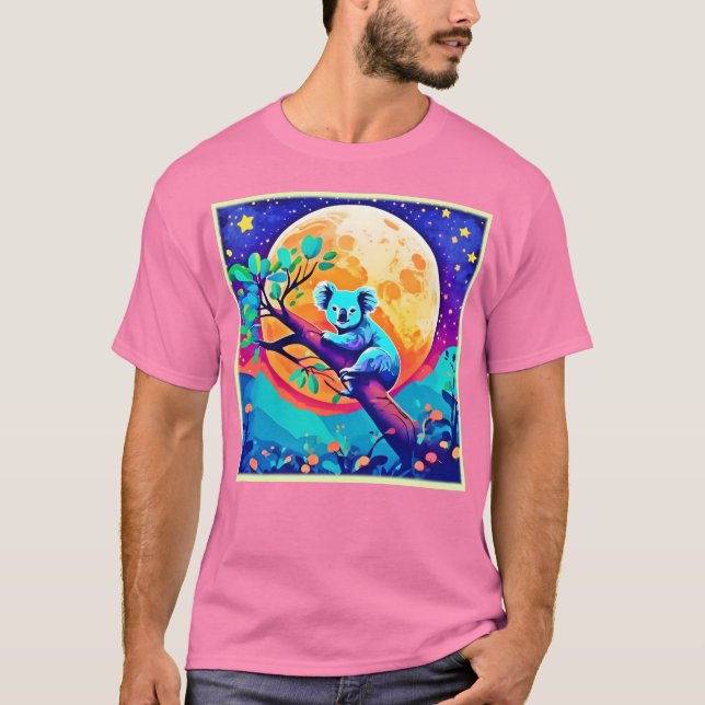 Vibrant Koala Moon T-Shirt (Vorderseite)