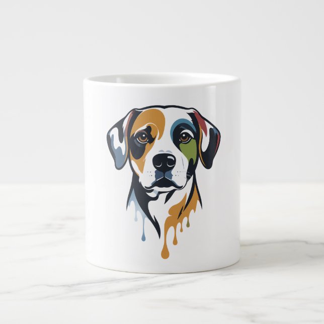 Vibrant Lab Pop Art Jumbo-Tasse (Vorderseite)