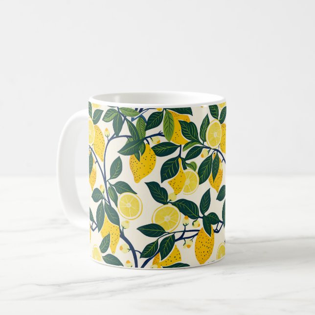 Vibrant Lemon Grove Kaffeetasse (Vorderseite Links)