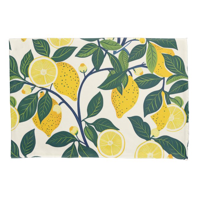 Vibrant Lemon Grove Kissenbezug (Vorderseite-Links)