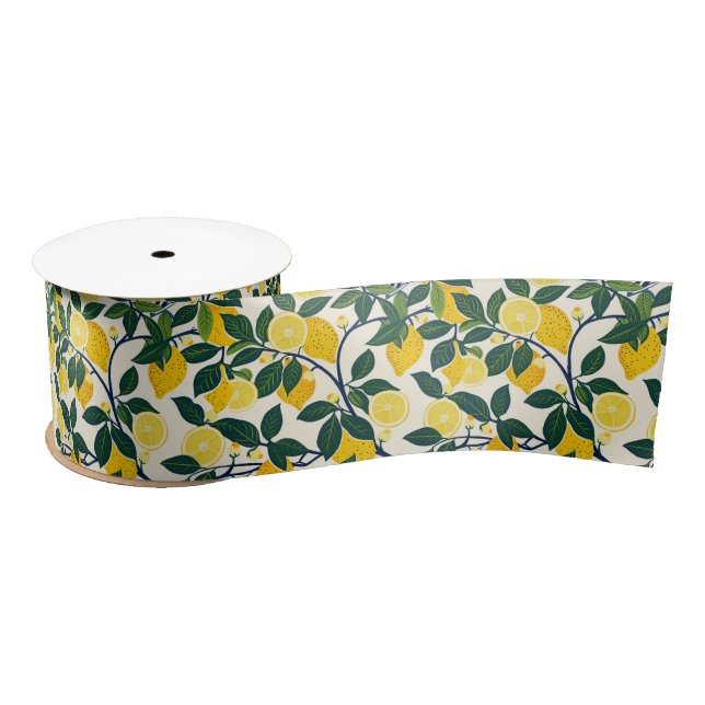 Vibrant Lemon Grove Satinband (Spule)