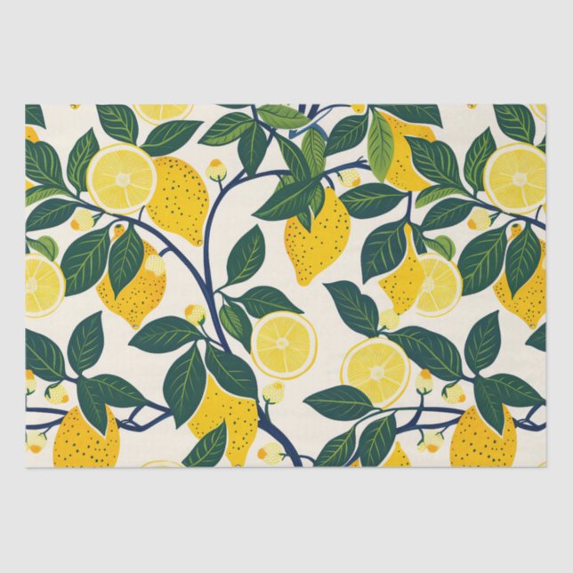 Vibrant Lemon Grove Seidenpapier (Vorderseite)