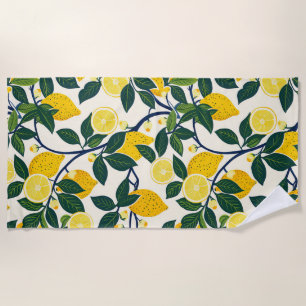 Vibrant Lemon Grove Strandtuch