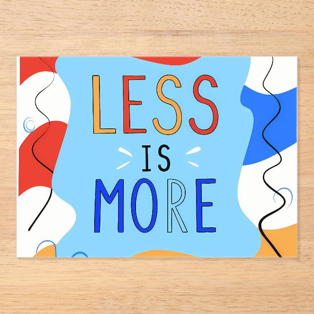 Vibrant "Less Is More" Abstract Graphic Acryleinladungen (Vorderseite)