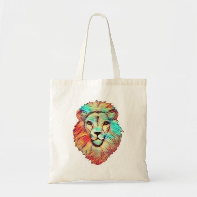 Vibrant Lion's Head Tote Bag Tragetasche (Vorne)