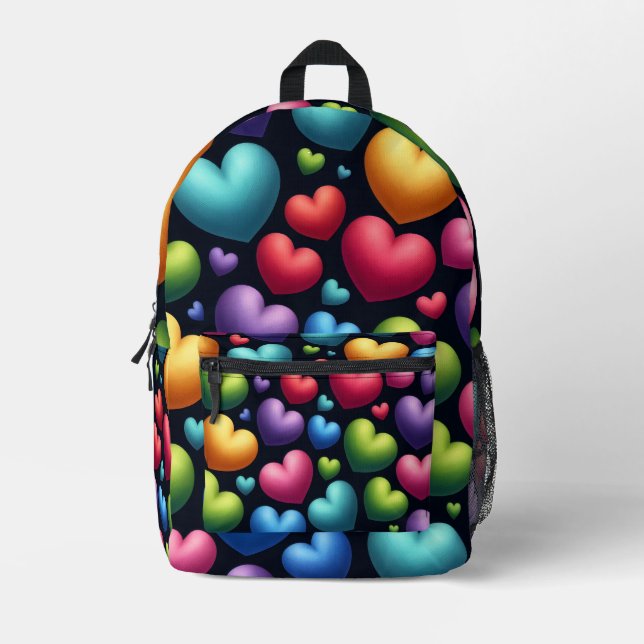 Vibrant Love Bedruckter Rucksack (Vorderseite)