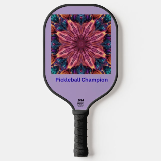 Vibrant Mandala Pickleball Paddle  (Vorderseite)