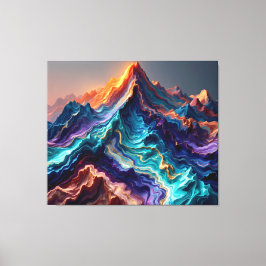 Vibrant Marble Mountains – Abstract 3D Canvas Wall Leinwanddruck