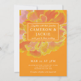 Vibrant Marigold Orange Wedding Invitation Einladung