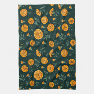 Vibrant Marigolds Pattern Geschirrtuch