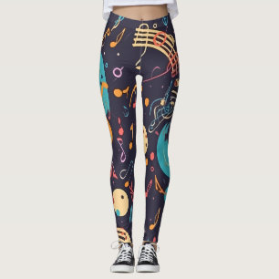 Vibrant Melody-Inspiriert Artwork Leggings