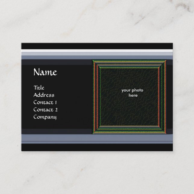 VIBRANT MEMORY MONOGRAM Edelviolett Visitenkarte (Vorderseite)