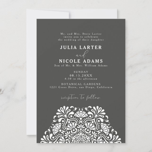 Vibrant Mexican Fiesta Rainbow Mandala Wedding Einladung (Vorderseite)