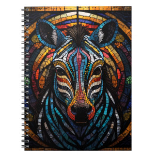 Vibrant Mosaic Zebra Notizblock