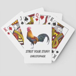vibrant Multicolored Rooster Classic Playing Cards Spielkarten