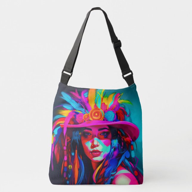 Vibrant Muse Tragetaschen Mit Langen Trägern (Vorderseite)