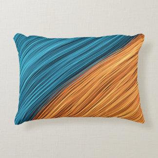 Vibrant Neon Light Strands of Blue and Orange Dekokissen