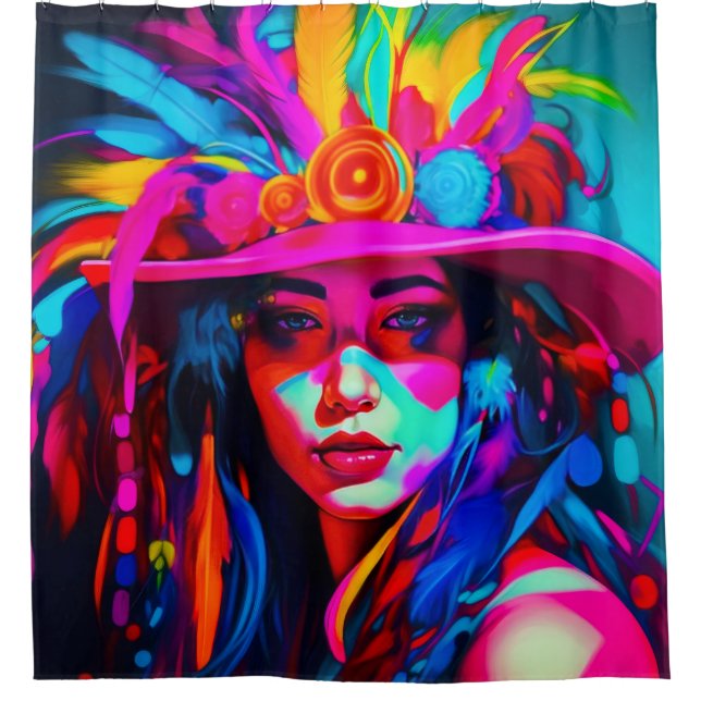 Vibrant Nuse Duschvorhang (Vorderseite)