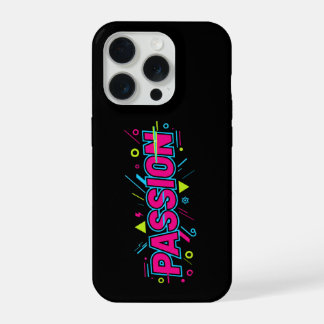 Vibrant Passion Typografie - Retro 90er Pop Art Äs iPhone 15 Pro Hülle