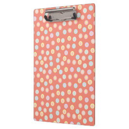 Vibrant Pastel Polka Dot Background: Brighten up  Klemmbrett