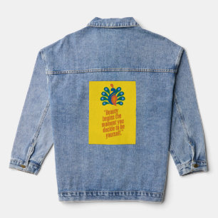 Vibrant Peacock Soul Denim Jacke