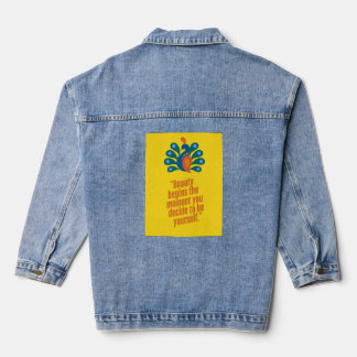 Vibrant Peacock Soul Denim Jacke