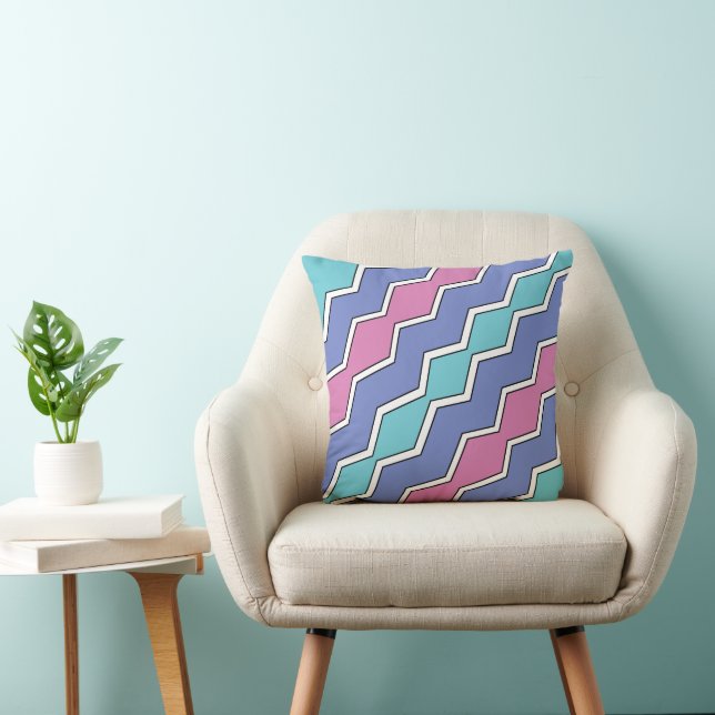Vibrant Peaks ZigZag Kissen (Stuhl )