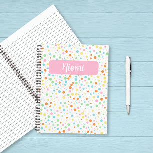 Vibrant Polka Dot Spiral Notebook Notizbuch