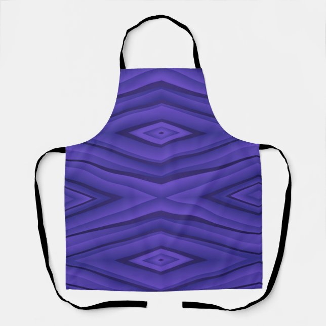 Vibrant purple apron with geometric pattern  schürze (Vorderseite)
