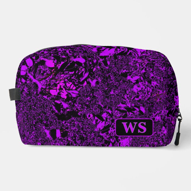 Vibrant Purple Monogram Toiletry Bag  Waschbeutel (Vorderseite)