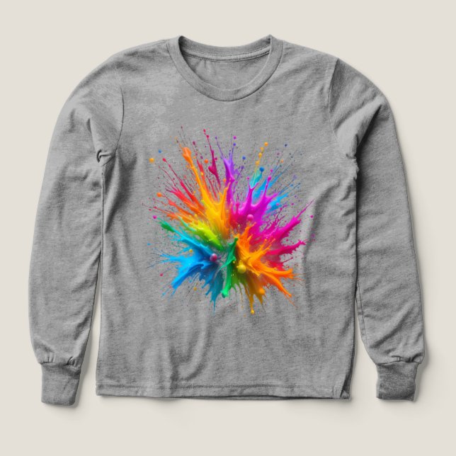 Vibrant Rainbow Paint Splatter Explosion (Design Vorderseite)
