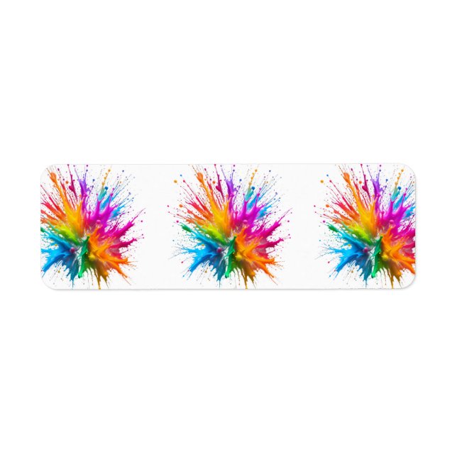 Vibrant Rainbow Paint Splatter Explosion (Vorne)