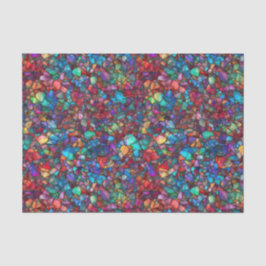 Vibrant Rainbow Watercolor Mosaic Stained Glass  Seidenpapier