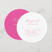 Vibrant rosa RSVP-Karte stapelbare Einladungen