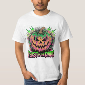 Vibrant Scary Pumpkin Pop Art T-Shirt