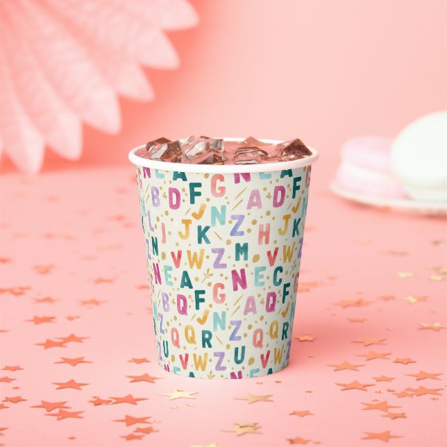 Vibrant Scholar Gold Dust Pattern Pappbecher (Insitu)