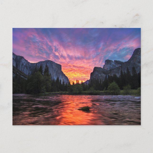 Vibrant Sky | Yosemite Valley Postkarte (Vorderseite)