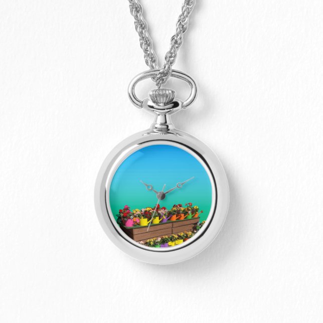 Vibrant Spring Flowers Armbanduhr (Vorderseite)