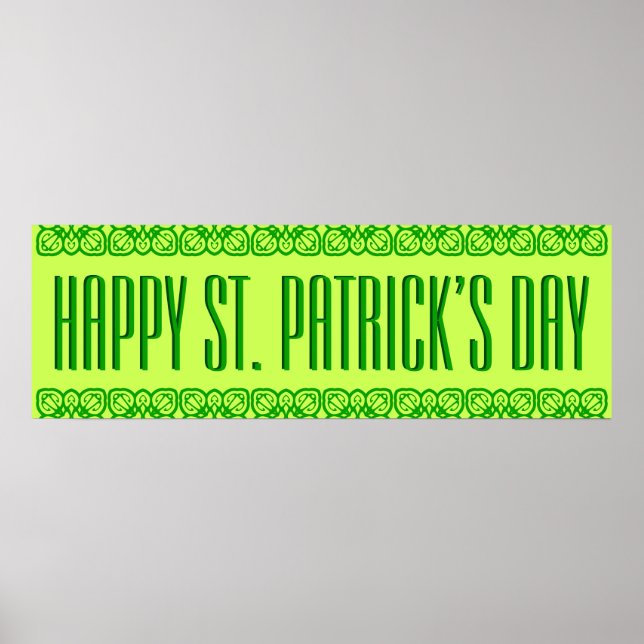 Vibrant St. Patrick's Day Banner Poster (Vorne)