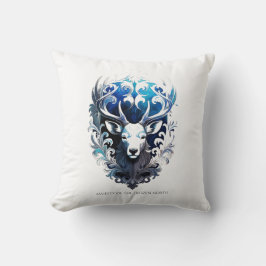 Vibrant Stag T-Shirt, Icy Filigree Color Art Kissen